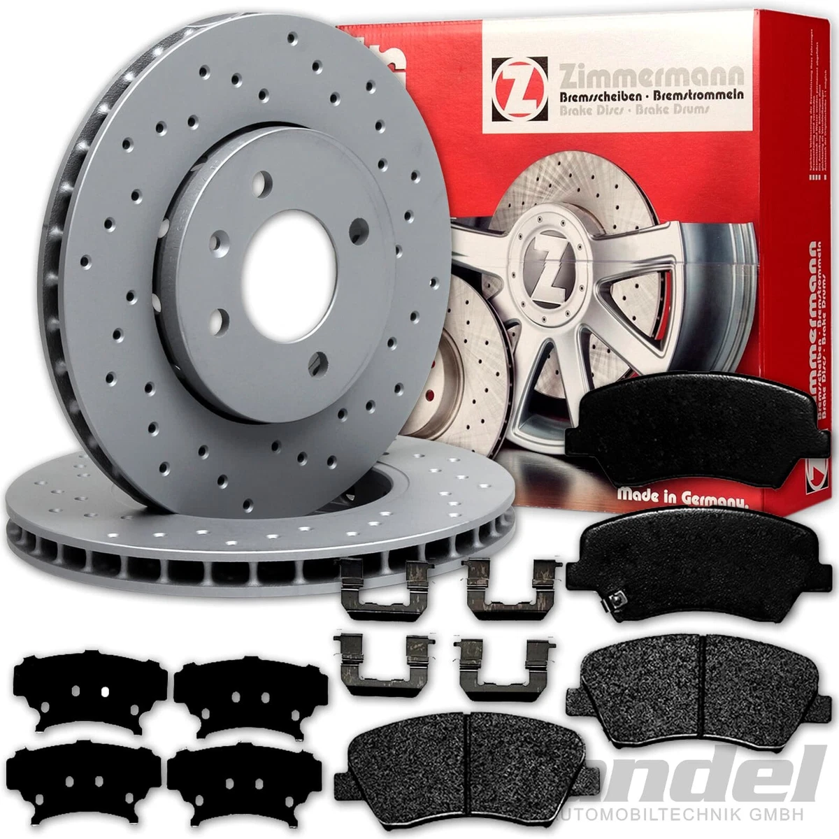 Гальмівні колодки та диски Zimmermann для VW ATLAS (CA1) 2.0 TSI 4motion